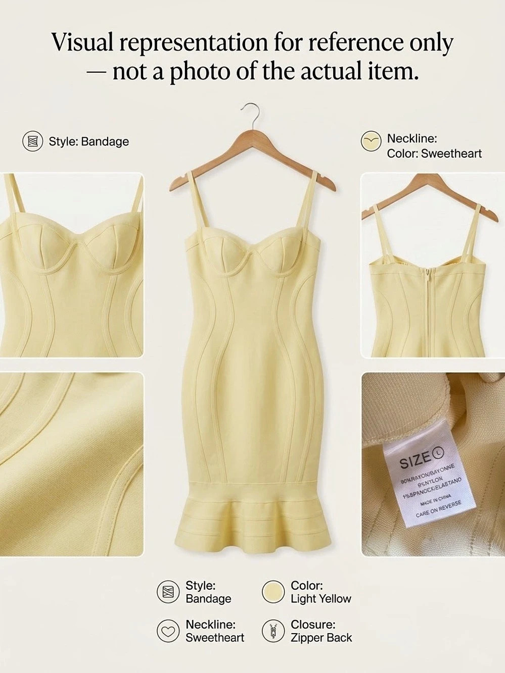 Bandage Mini Dress in Yellow Size L
Brand New